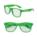 Green Iconic Glasses w/ Clear Lenses